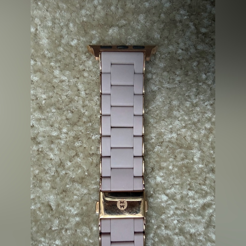 Michele Apple Watch Rose-goldtone Stainless Steel and Silicone Bracelet Strap - Picture 4 of 6